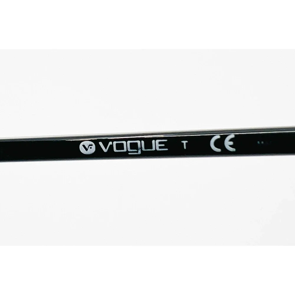 Vogue Eyeglasses Womens Black Silver Cat Eye VO 4011 352 49-18-140